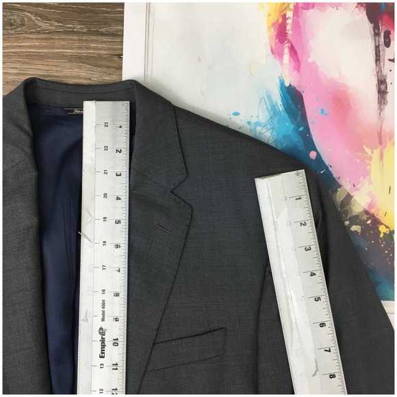 Jack Victor Mens Blazer Sport Coat Two Button Casual Jacket 42 X-Long Wool Suits - Picture 12 of 13